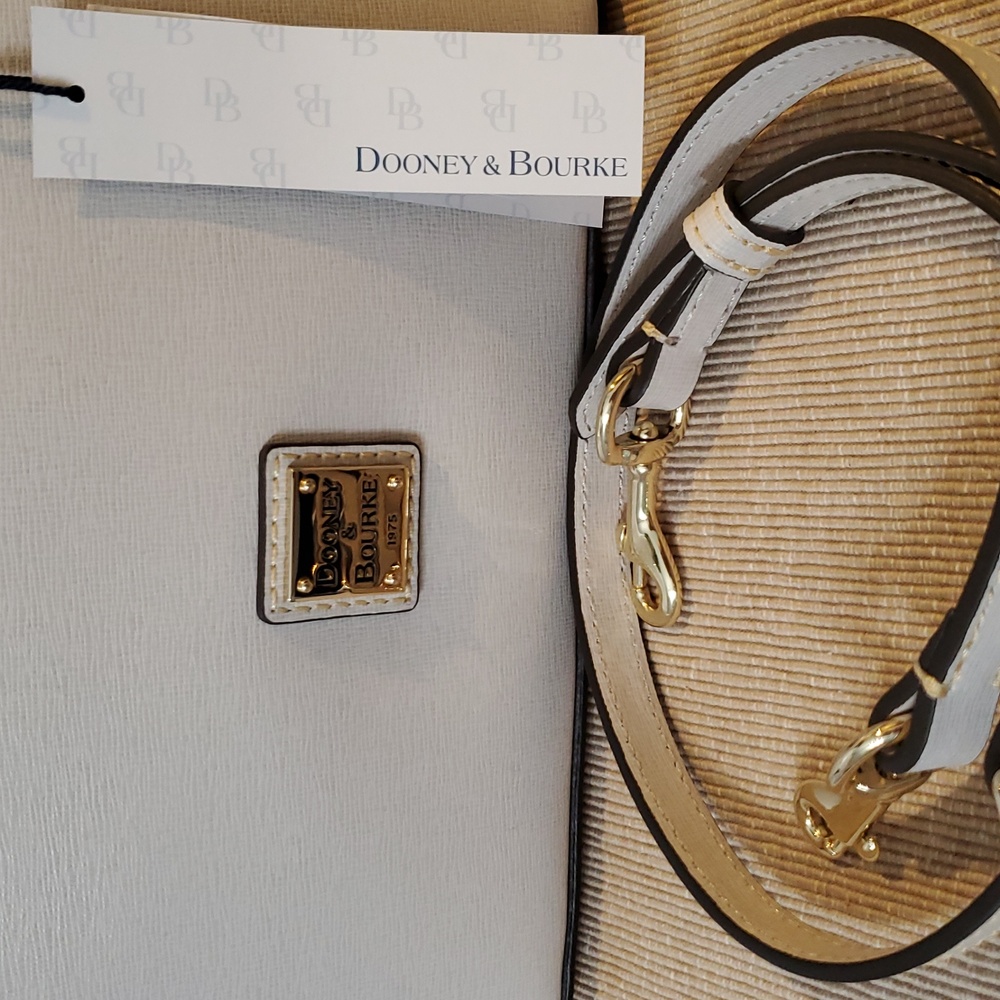 Dooney & Bourke Ecru Geena Satchel NWT - Picture 2 of 9